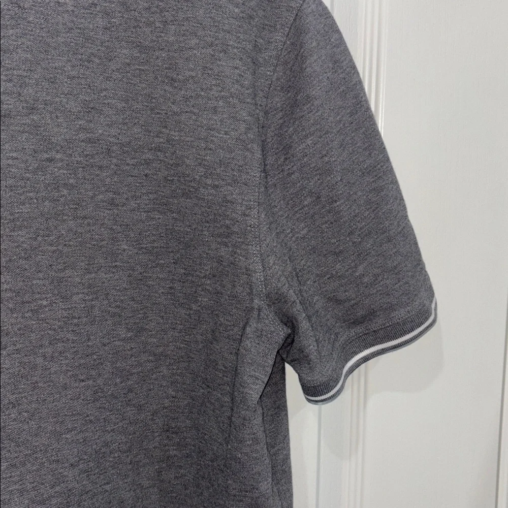 Banana Republic Charcoal Polo Shirt with white accent on sleeves standard fit XL